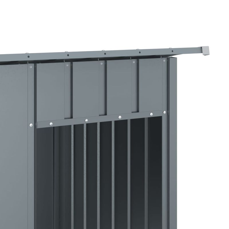 Petshop - Accesorii petshop - Culcusuri si custi - Custi interior si exterior - Cusca caine cu acoperis antracit 196x91x110 cm otel galvanizat - Infinity.ro