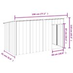 Petshop - Accesorii petshop - Culcusuri si custi - Custi interior si exterior - Cusca caine cu acoperis antracit 196x91x110 cm otel galvanizat - Infinity.ro