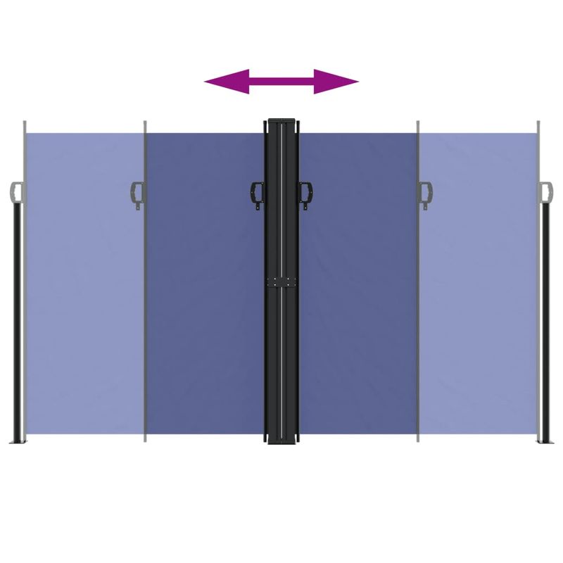 Casa si Gradina - Gradina si terasa - Umbrele si pavilioane - Umbrele - Copertina laterala retractabila, albastru, 200x600 cm - Infinity.ro