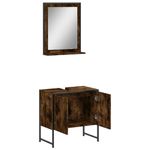 Casa si Gradina - Mobilier - Seturi de mobilier - Seturi baie - Set dulapuri de baie, 2 piese, stejar afumat, lemn prelucrat - Infinity.ro