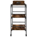 Casa si Gradina - Bucatarie si vesela - Ustensile bucatarie - Cosuri servire - Carucior de bucatarie stejar fumuriu81,5x41x92,5cm lemnprelucrat - Infinity.ro