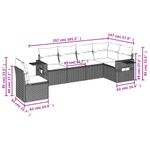 Casa si Gradina - Gradina si terasa - Mobilier exterior - Seturi mobila gradina - Set mobilier de gradina cu perne, 6 piese, negru, poliratan - Infinity.ro