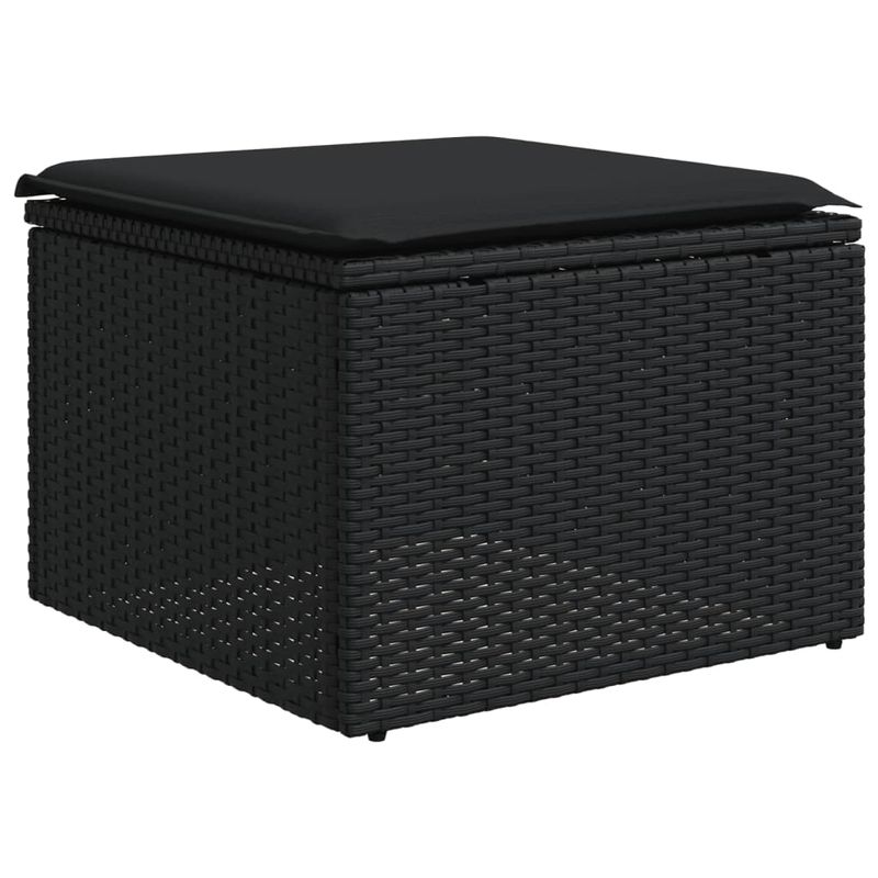 Casa si Gradina - Gradina si terasa - Mobilier exterior - Seturi mobila gradina - Set mobilier de gradina cu perne, 4 piese, negru, poliratan - Infinity.ro