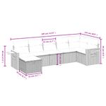 Casa si Gradina - Gradina si terasa - Mobilier exterior - Seturi mobila gradina - Set canapele de gradina, 7 piese, cu perne, gri, poliratan - Infinity.ro