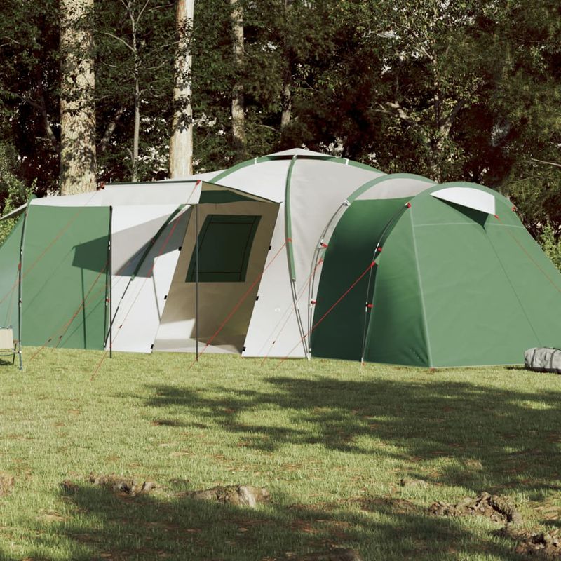 Sport si Outdoor - Camping - Corturi camping - Cort de camping pentru 12 persoane, verde, impermeabil - Infinity.ro