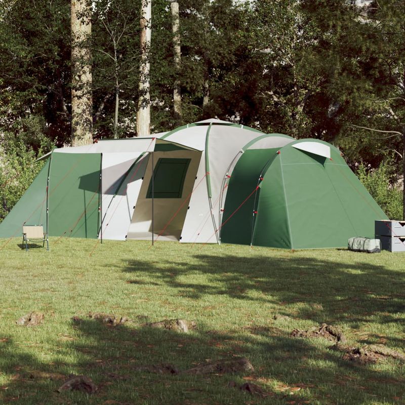 Sport si Outdoor - Camping - Corturi camping - Cort de camping pentru 12 persoane, verde, impermeabil - Infinity.ro