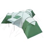 Sport si Outdoor - Camping - Corturi camping - Cort de camping pentru 12 persoane, verde, impermeabil - Infinity.ro