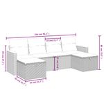 Casa si Gradina - Gradina si terasa - Mobilier exterior - Seturi mobila gradina - Set mobilier de gradina cu perne, 6 piese, negru, poliratan - Infinity.ro