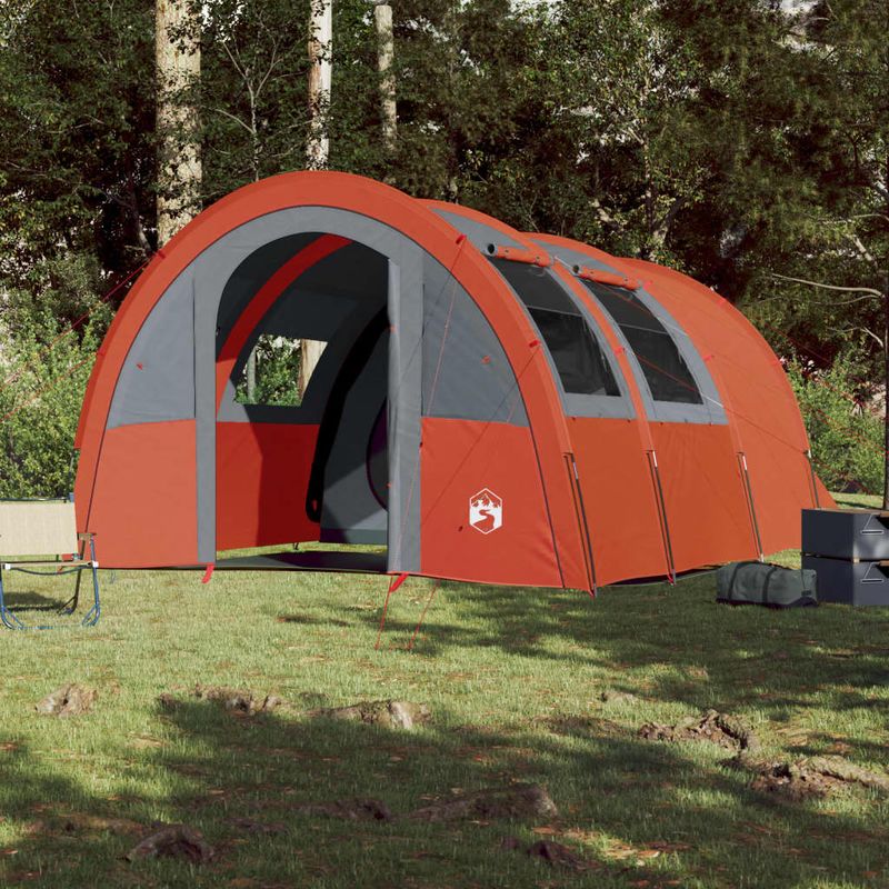 Sport si Outdoor - Camping - Corturi camping - Cort de camping pentru 4 persoane, gri/portocaliu, impermeabil - Infinity.ro