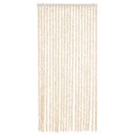 Casa si Gradina - Textile si covoare - Perdele si draperii - Perdele - Perdea pentru insecte, bej si alb, 100x230 cm, chenille - Infinity.ro