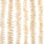 Casa si Gradina - Textile si covoare - Perdele si draperii - Perdele - Perdea pentru insecte, bej si alb, 100x230 cm, chenille - Infinity.ro