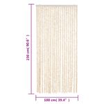 Casa si Gradina - Textile si covoare - Perdele si draperii - Perdele - Perdea pentru insecte, bej si alb, 100x230 cm, chenille - Infinity.ro
