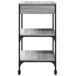 Casa si Gradina - Bucatarie si vesela - Ustensile bucatarie - Cosuri servire - Carucior de bucatarie, gri sonoma, 60x48x89,5cm, lemn prelucrat - Infinity.ro