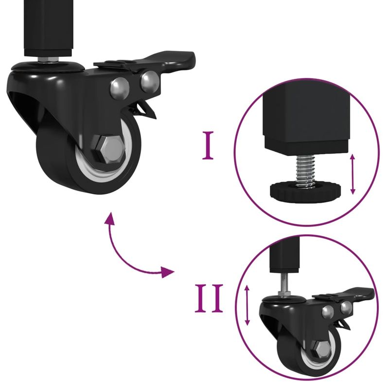 Casa si Gradina - Bucatarie si vesela - Ustensile bucatarie - Cosuri servire - Carucior de bucatarie, gri sonoma, 60x48x89,5cm, lemn prelucrat - Infinity.ro