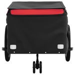 Sport si Outdoor/Ciclism/Accesorii pentru biciclete/Remorci biciclete - Remorca pentru biciclete, negru si rosu, 45 kg, fier - Infinity.ro