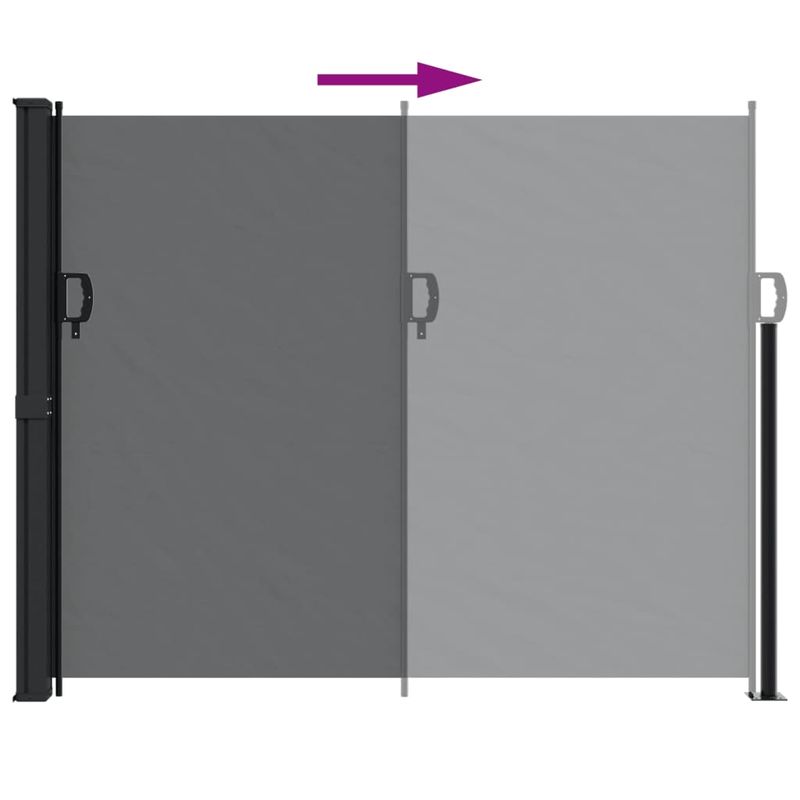 Casa si Gradina - Gradina si terasa - Umbrele si pavilioane - Umbrele - Copertina laterala retractabila, negru, 160 x 600 cm - Infinity.ro