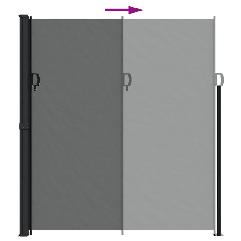 Casa si Gradina - Gradina si terasa - Umbrele si pavilioane - Umbrele - Copertina laterala retractabila, antracit, 220x600 cm - Infinity.ro