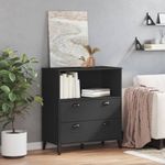 Casa si Gradina - Mobilier - Biblioteci si rafturi - Biblioteci - Biblioteca „VIKEN”, negru, 80x40x90 cm, lemn masiv de pin - Infinity.ro