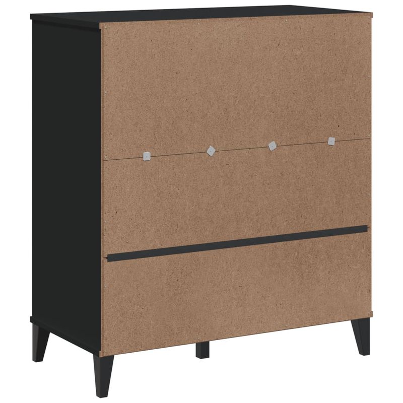 Casa si Gradina - Mobilier - Biblioteci si rafturi - Biblioteci - Biblioteca „VIKEN”, negru, 80x40x90 cm, lemn masiv de pin - Infinity.ro