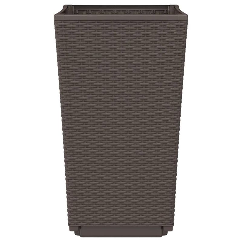 Casa si Gradina - Gradinarit si plante - Plante si ghivece - Ghivece si suporturi - Jardiniere de gradina, 4 buc., maro, 32,5x32,5x57 cm, PP - Infinity.ro