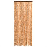 Casa si Gradina - Textile si covoare - Perdele si draperii - Perdele - Perdea pentru insecte, ocru si alb, 100x200 cm, chenille - Infinity.ro