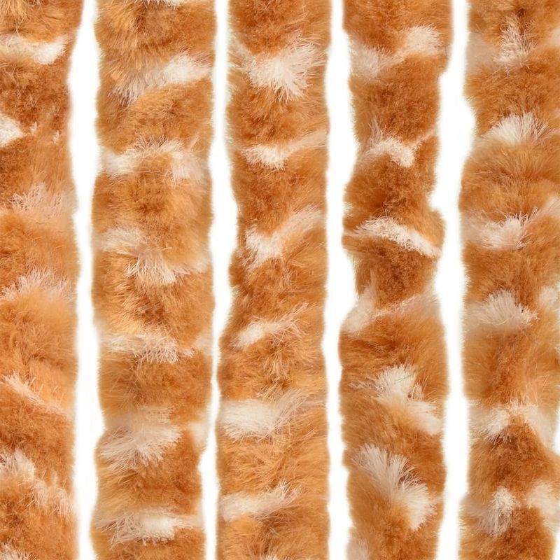 Casa si Gradina - Textile si covoare - Perdele si draperii - Perdele - Perdea pentru insecte, ocru si alb, 100x200 cm, chenille - Infinity.ro