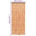 Casa si Gradina - Textile si covoare - Perdele si draperii - Perdele - Perdea pentru insecte, ocru si alb, 100x200 cm, chenille - Infinity.ro