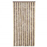 Casa si Gradina - Textile si covoare - Perdele si draperii - Perdele - Perdea pentru insecte, maro inchis si bej, 56x185 cm, chenille - Infinity.ro