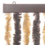 Casa si Gradina - Textile si covoare - Perdele si draperii - Perdele - Perdea pentru insecte, maro inchis si bej, 56x185 cm, chenille - Infinity.ro