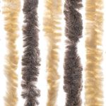 Casa si Gradina - Textile si covoare - Perdele si draperii - Perdele - Perdea pentru insecte, maro inchis si bej, 56x185 cm, chenille - Infinity.ro