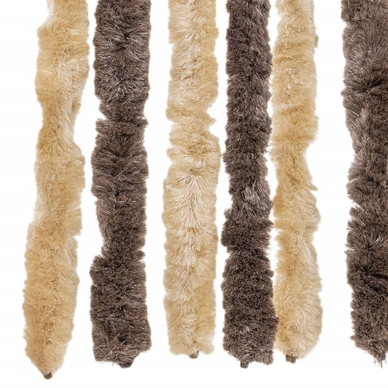 Casa si Gradina - Textile si covoare - Perdele si draperii - Perdele - Perdea pentru insecte, maro inchis si bej, 56x185 cm, chenille - Infinity.ro