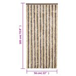Casa si Gradina - Textile si covoare - Perdele si draperii - Perdele - Perdea pentru insecte, maro inchis si bej, 56x185 cm, chenille - Infinity.ro