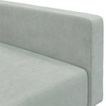 Casa si Gradina - Mobilier - Canapele si coltare - Canapele - Canapea extensibila cu taburet, 2 locuri, gri deschis, catifea - Infinity.ro