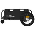 Sport si Outdoor - Ciclism - Accesorii pentru biciclete - Remorci biciclete - Remorca de bicicleta, negru, textil oxford și fier, mărime 123x52.5x33 cm - Infinity.ro