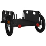 Sport si Outdoor - Ciclism - Accesorii pentru biciclete - Remorci biciclete - Remorca de bicicleta, negru, textil oxford și fier, mărime 123x52.5x33 cm - Infinity.ro