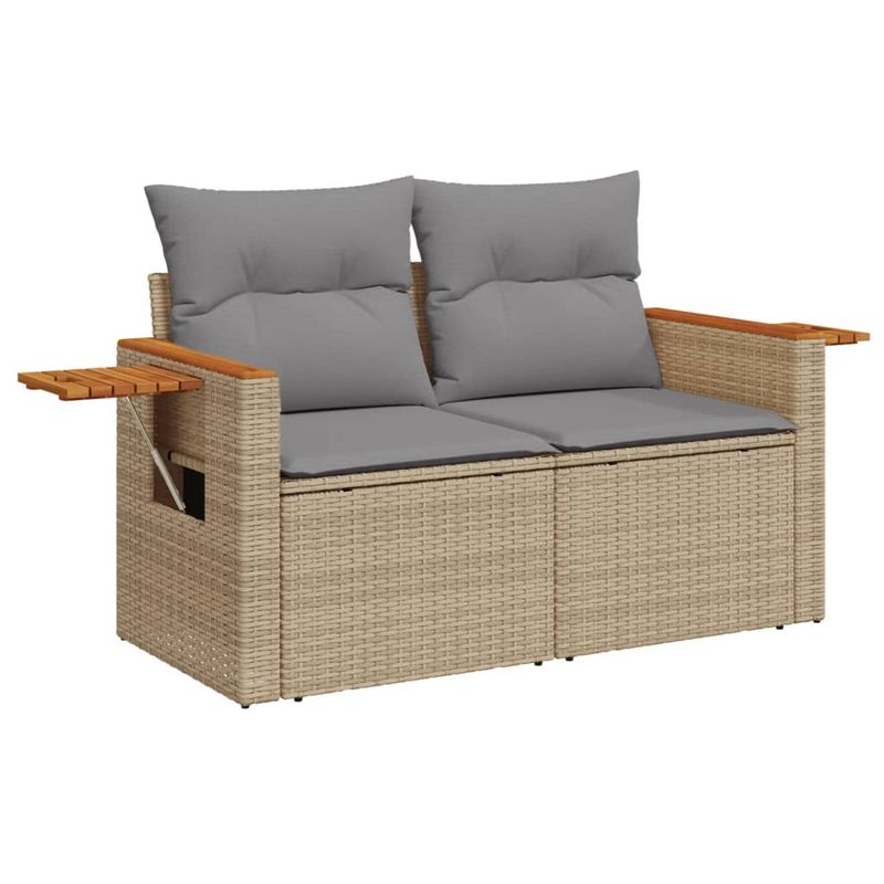 Casa si Gradina - Gradina si terasa - Mobilier exterior - Seturi mobila gradina - Set canapele de gradina cu perne, 11 piese, bej, poliratan - Infinity.ro