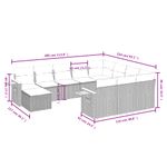 Casa si Gradina - Gradina si terasa - Mobilier exterior - Seturi mobila gradina - Set canapele de gradina cu perne, 11 piese, bej, poliratan - Infinity.ro