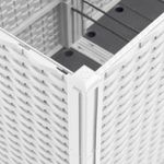 Casa si Gradina - Gradinarit si plante - Plante si ghivece - Ghivece si suporturi - Jardiniera de gradina cu spalier, alb, 160x40x140 cm PP - Infinity.ro