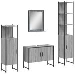 Casa si Gradina - Mobilier - Seturi de mobilier - Seturi baie - Set dulapuri de baie, 4 piese, gri sonoma, lemn prelucrat - Infinity.ro