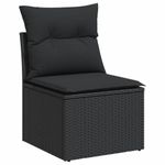 Casa si Gradina - Gradina si terasa - Mobilier exterior - Seturi mobila gradina - Set mobilier de gradina cu perne, 5 piese, negru, poliratan - Infinity.ro