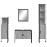 Casa si Gradina - Mobilier - Seturi de mobilier - Seturi baie - Set dulapuri de baie, 4 piese, gri sonoma, lemn prelucrat - Infinity.ro