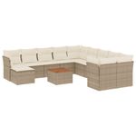 Casa si Gradina - Gradina si terasa - Mobilier exterior - Seturi mobila gradina - Set canapele de gradina cu perne, 12 piese, bej, poliratan - Infinity.ro