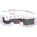 Casa si Gradina - Gradina si terasa - Mobilier exterior - Seturi mobila gradina - Set canapele de gradina cu perne, 12 piese, bej, poliratan - Infinity.ro