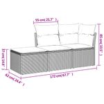 Casa si Gradina - Gradina si terasa - Mobilier exterior - Seturi mobila gradina - Set mobilier de gradina cu perne, 3 piese, negru, poliratan - Infinity.ro