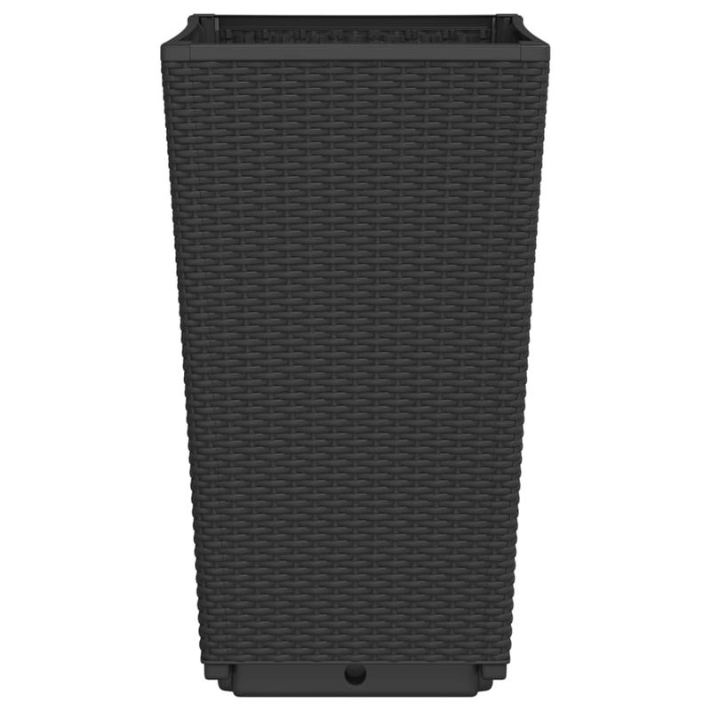 Casa si Gradina - Gradinarit si plante - Plante si ghivece - Ghivece si suporturi - Jardiniere de gradina, 2 buc., negru, 32,5x32,5x57 cm, PP - Infinity.ro