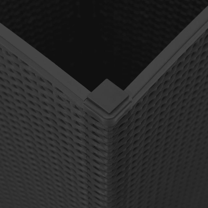 Casa si Gradina - Gradinarit si plante - Plante si ghivece - Ghivece si suporturi - Jardiniere de gradina, 2 buc., negru, 32,5x32,5x57 cm, PP - Infinity.ro