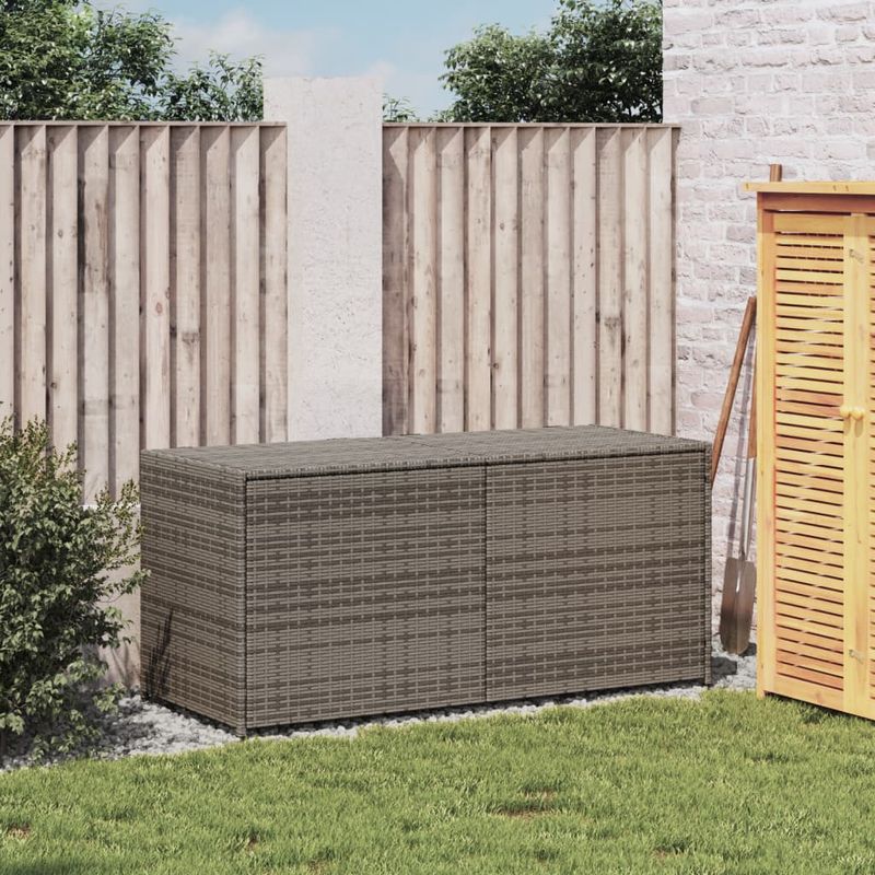 Casa si Gradina - Gradina si terasa - Mobilier exterior - Dulapuri si lazi depozitare exterior - Lada de depozitare pentru gradina, gri, 283 L, poliratan - Infinity.ro