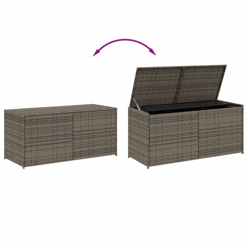 Casa si Gradina - Gradina si terasa - Mobilier exterior - Dulapuri si lazi depozitare exterior - Lada de depozitare pentru gradina, gri, 283 L, poliratan - Infinity.ro