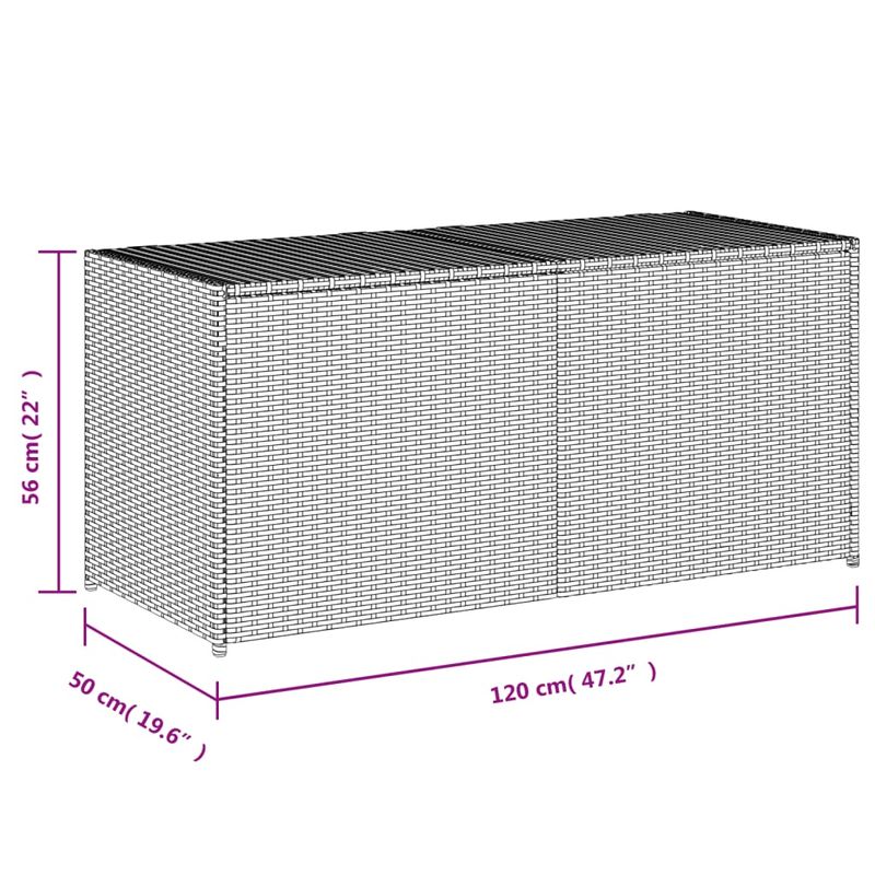 Casa si Gradina - Gradina si terasa - Mobilier exterior - Dulapuri si lazi depozitare exterior - Lada de depozitare pentru gradina, gri, 283 L, poliratan - Infinity.ro