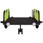 Sport si Outdoor - Ciclism - Accesorii pentru biciclete - Remorci biciclete - Remorca de bicicleta, verde, textil oxford și fier, mărime 124x64.5x36 cm - Infinity.ro